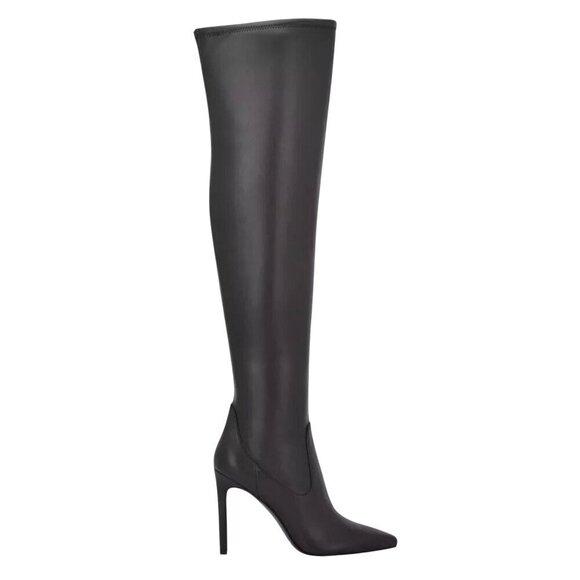 NINE WEST / Tacy 3 / Over / The Knee / Black / Boots / Faux Leather / Stiletto H - Picture 2 of 8